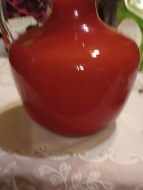 Italian Shoemakers Red Glossy Glass Vase